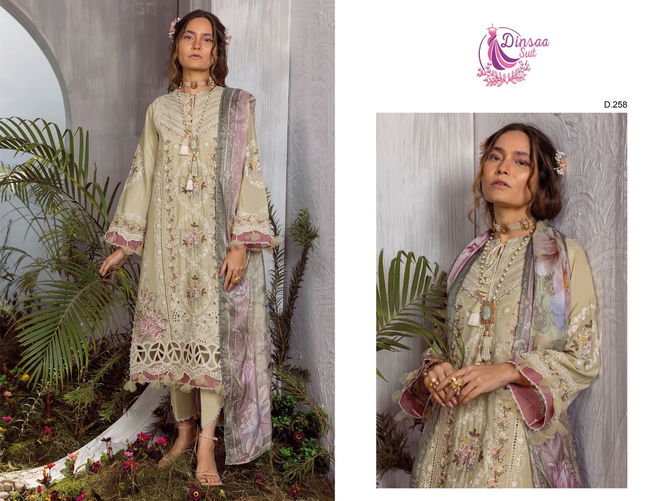 Sana Shafinaz Vol 1 By Dinsaa Cotton Embroidery Pakistani Suits Wholesale Price In Surat
